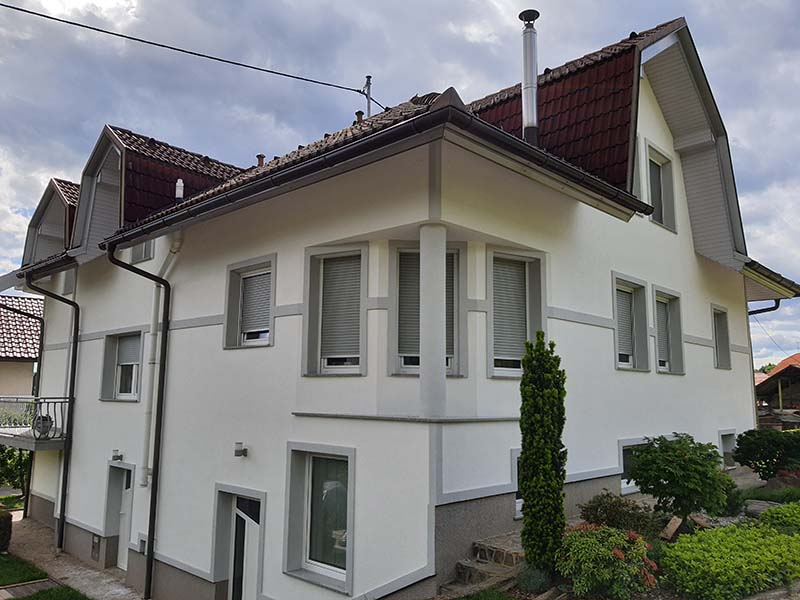 Modern white house exterior